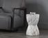 Cara End Table - Marble Look - White by Sunpan