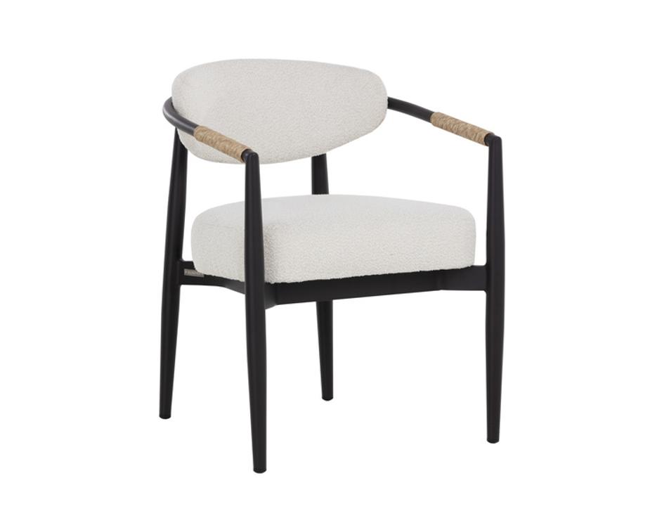MARITA DINING ARMCHAIR - BLACK - LOUIS CREAM by Sunpan