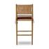 Dara Bar Stool In Dulane Mahogany And Natural Paper Cord And Toasted Ash by Four Hands