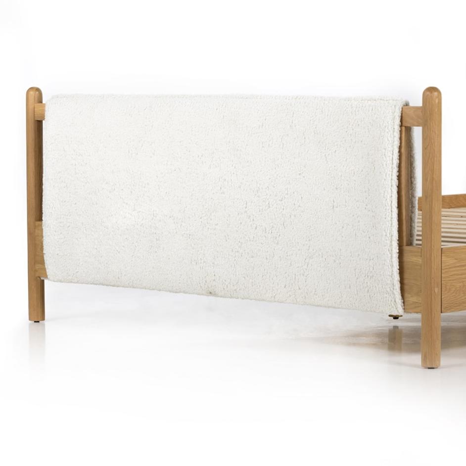 Bowen Bed In Sheepskin Natural In King by FOUR HANDS
