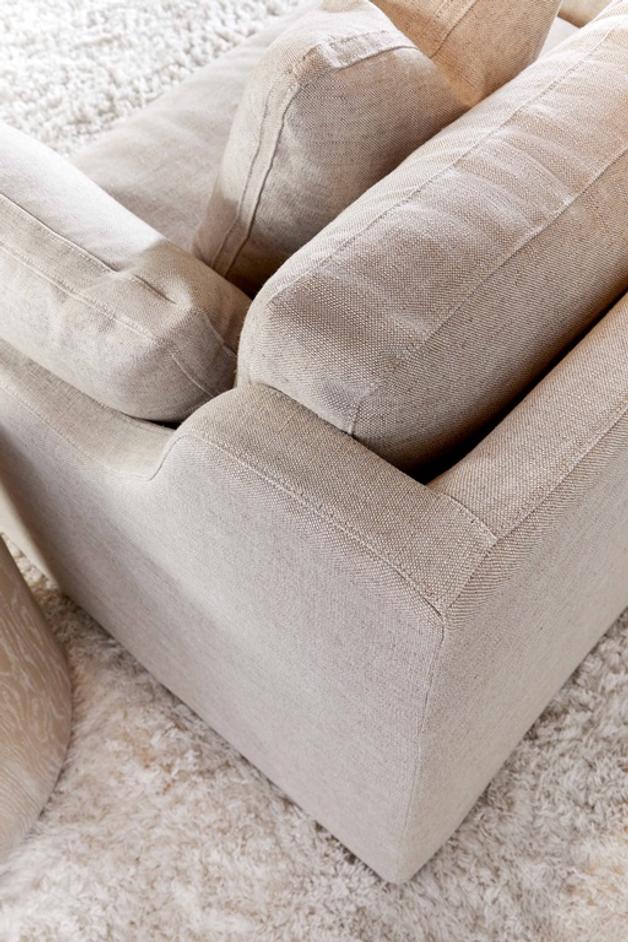 Lena 95" Slope Arm Slipcover Sofa by Essentials For Living