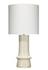 Crest Ceramic Table Lamp with Linen Shade by Jamie Young
