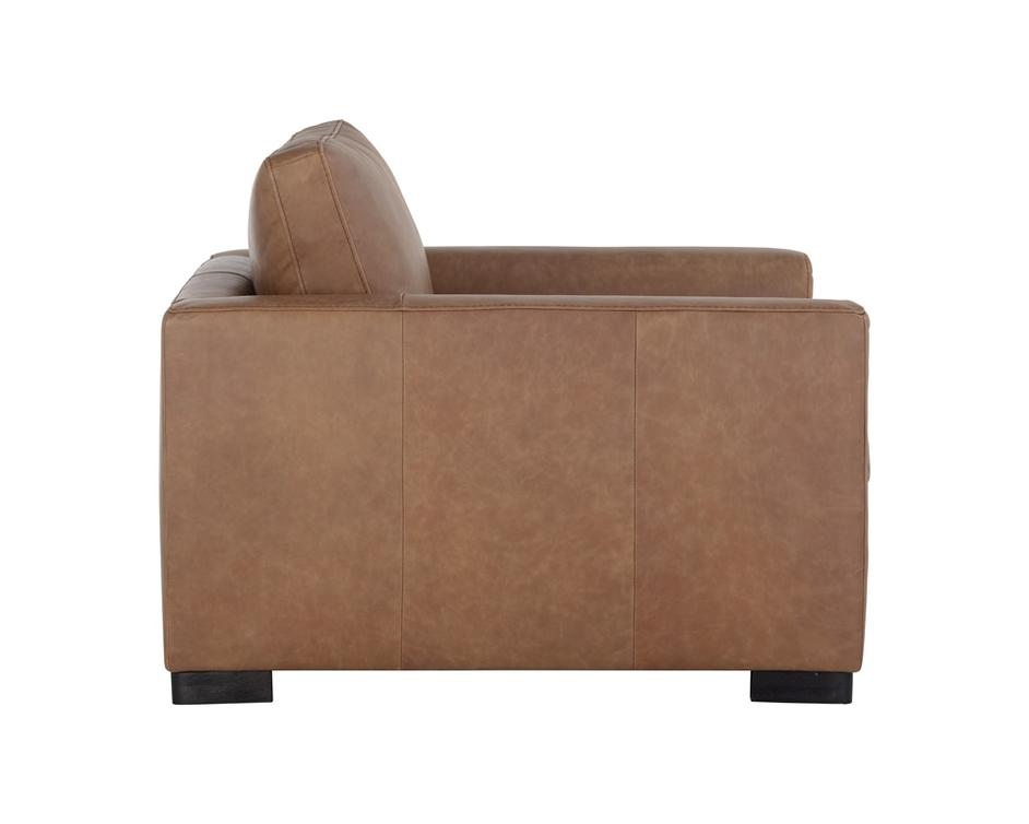 Baylor Armchair - Marseille Camel Leather by Sunpan