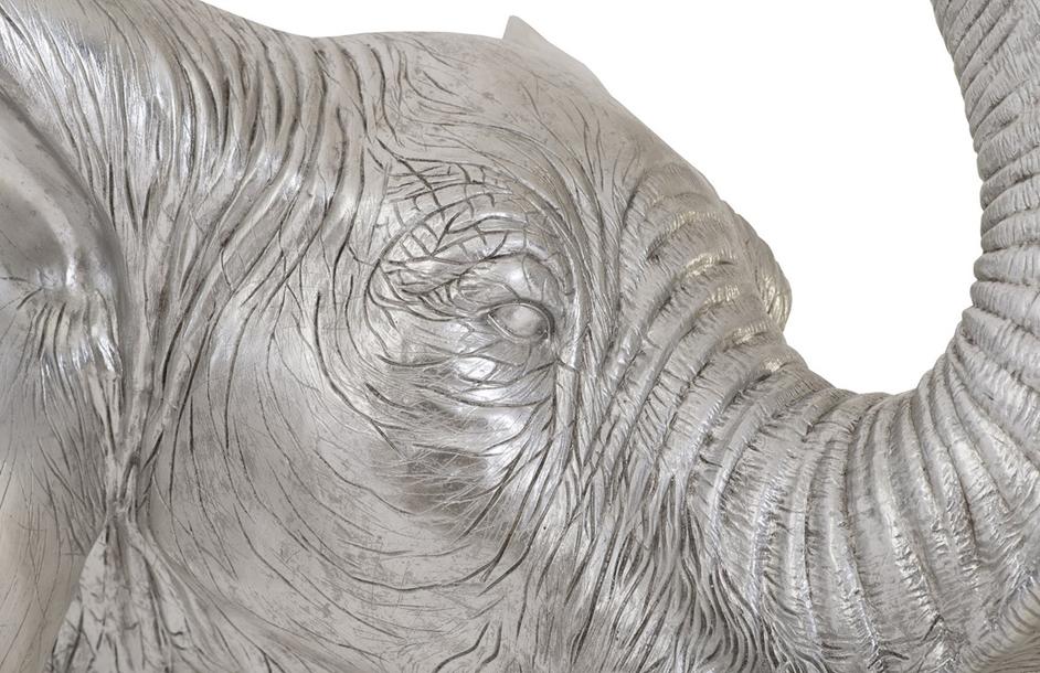 Elephant Wall Art, Resin, Silver Leaf by PHILLIPS COLLECTION