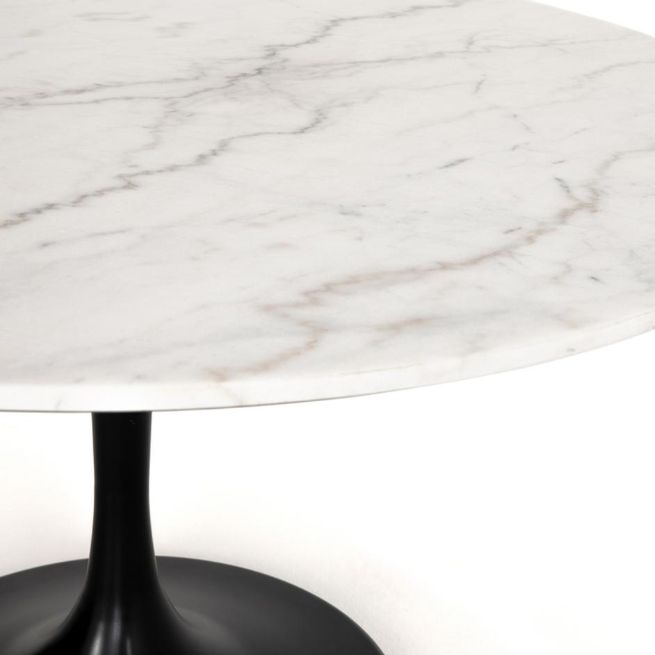 Powell Dining Table In 55" In White Marble by FOUR HANDS