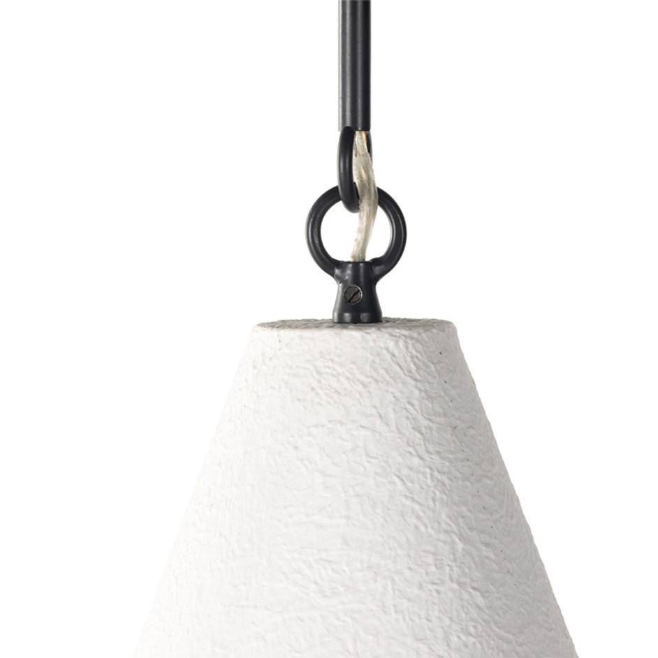 Grazia Pendant - Matte White Plaster by Four Hands