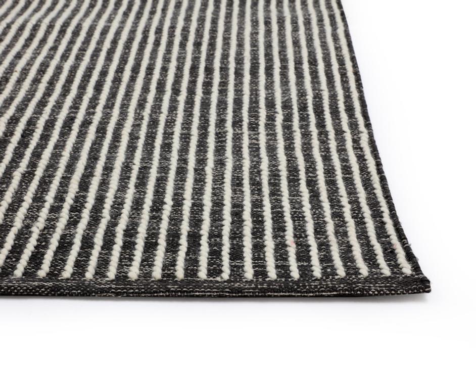 SERENE HAND-WOVEN RUG - BLACK / WHITE - 5' X 8' by Sunpan