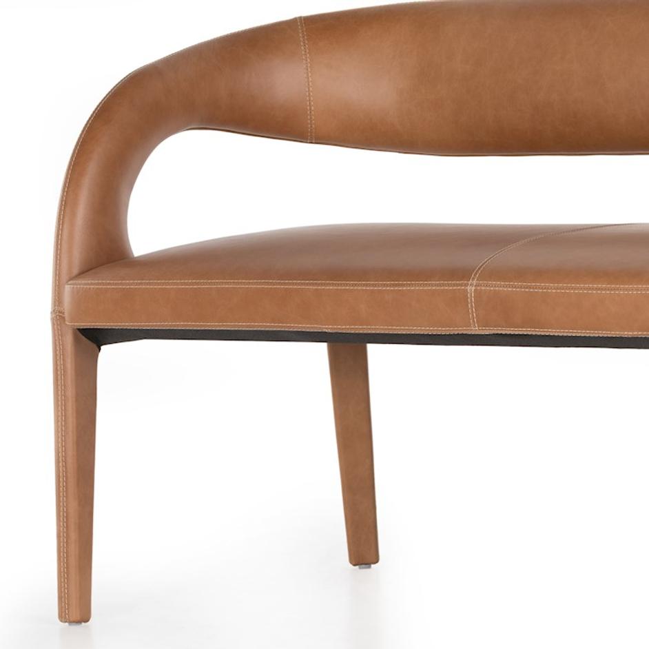 HAWKINS DINING BENCH IN SONOMA BUTTERSCOTCH LEATHER by FOUR HANDS