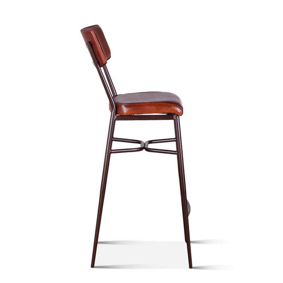 Wellington High Back Leather Bar Chair by Home Trends & Design