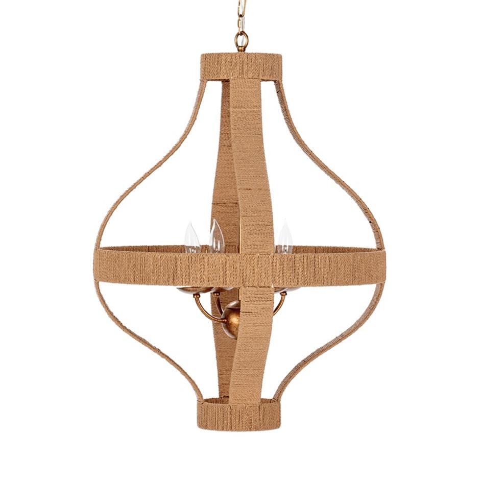 Sarmiento Pendant Natural/Gold by Classic Home
