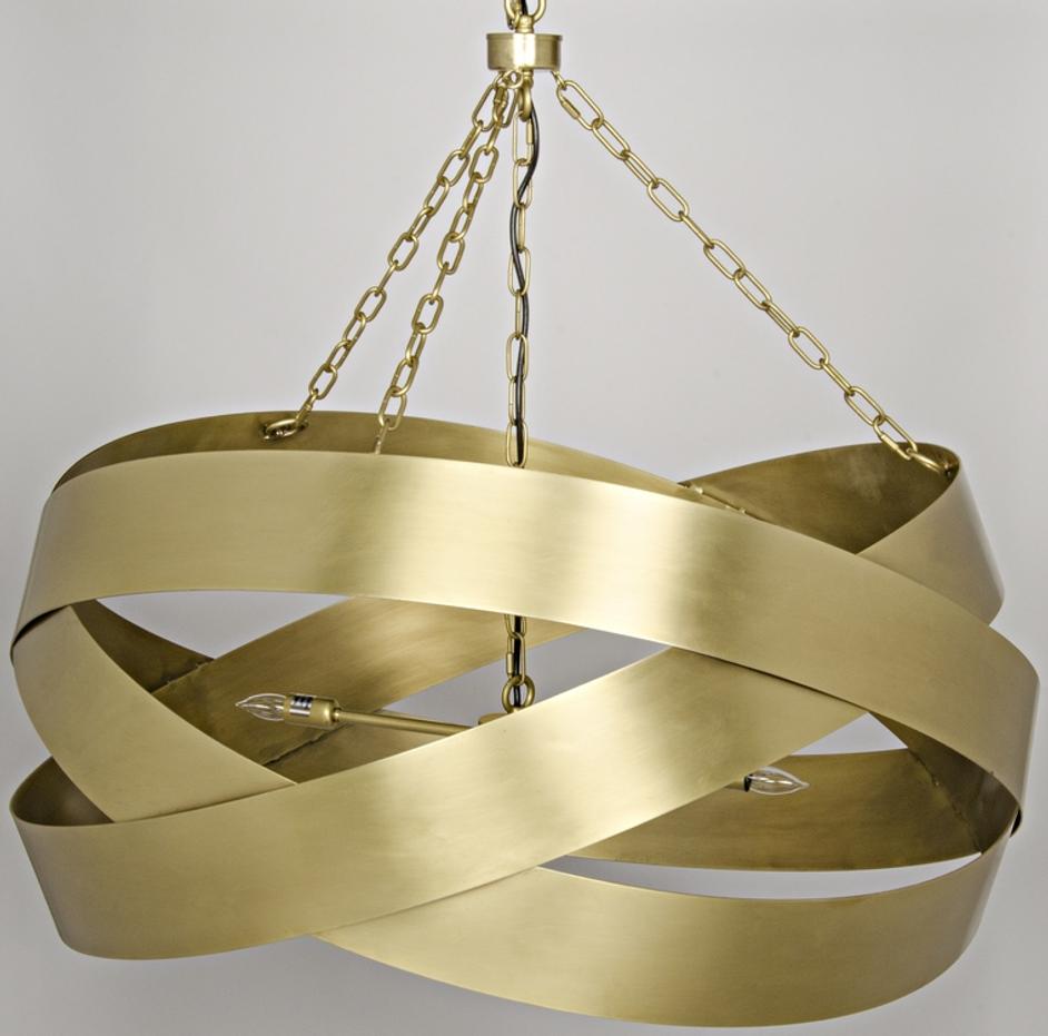 Orion Pendant, Metal with Brass Finish by Noir Furniture