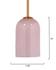 Holt 1-Light Glass Pendant, Pink by Jamie Young