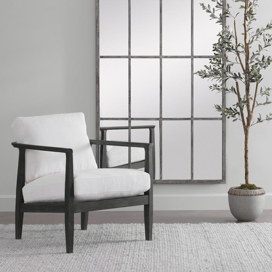 Brunei White Accent Chair by Uttermost