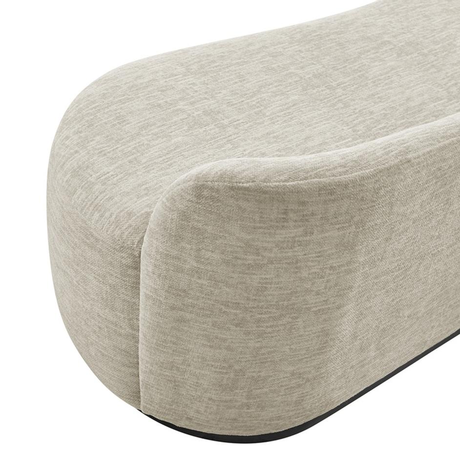 Mandy Fabric Bench, Pasadena Beige by New Pacific Direct