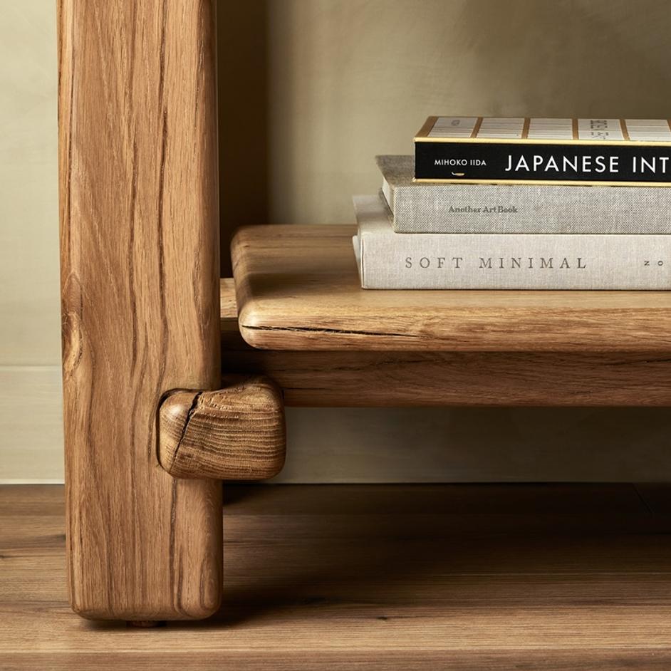 Marcia Low Console Table in French Oak by FOUR HANDS