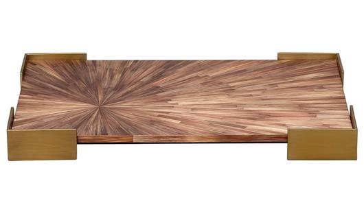 Palm Marquetry Decorative Tray by Jamie Young