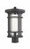 Jordan 1 Light Outdoor Post Mount Fixture in Black Finish by Z-Lite