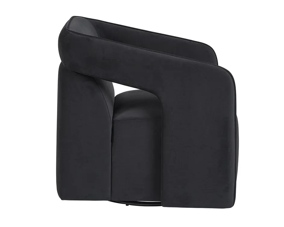 Kendrick Swivel Chair - Abbington Black by Sunpan