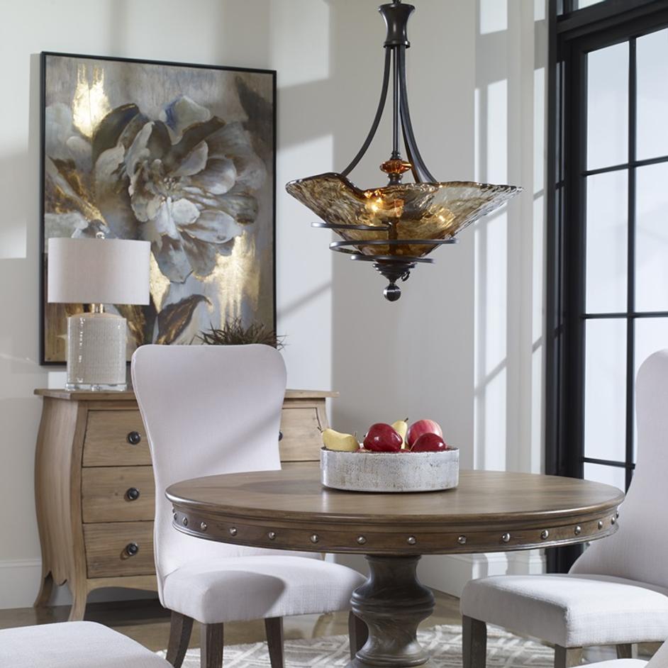 Vitalia 3 Lt Oil Rubbed Bronze Pendant by Uttermost