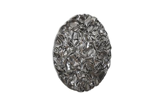 Drape Wall Art, Round, Liquid Silver by Phillips Collection
