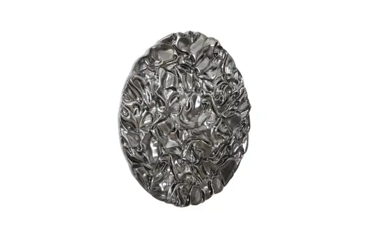Drape Wall Art, Round, Liquid Silver by Phillips Collection