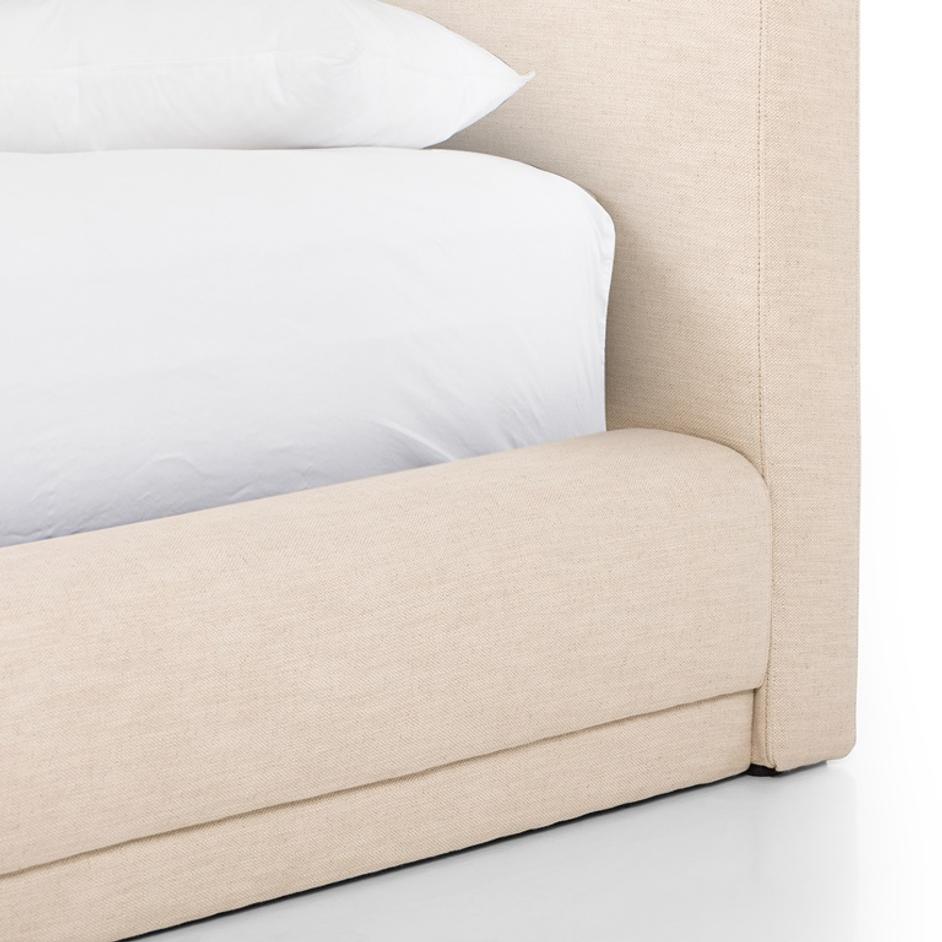 Martina Bed in Queen Size with Bergamo Parchment Finish by FOUR HANDS