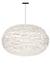 Eos XXL Hardwired Pendant in White with Black Cord by UMAGE