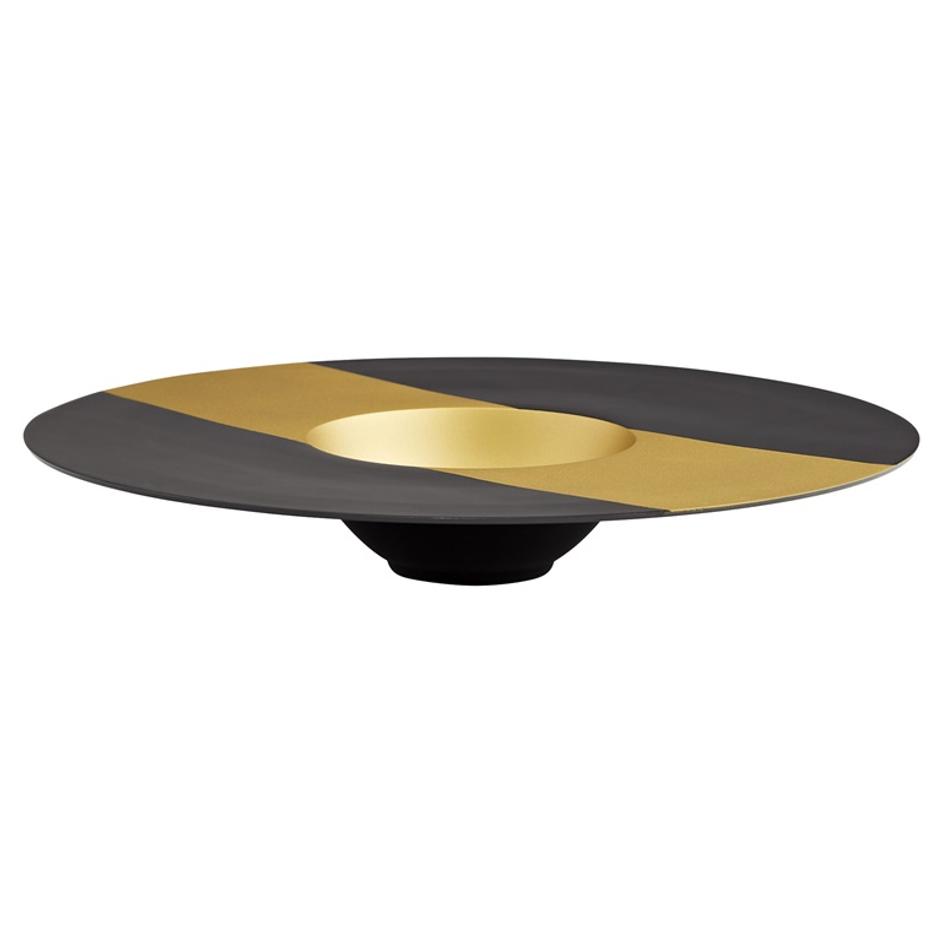 Magen #2 Bowl - Bk/Bronze in Black and Bronze by Cyan Design