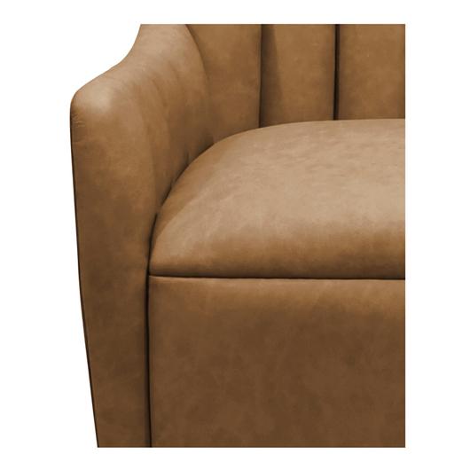 Bowie Swivel Chair Tan Leather by Moes Home