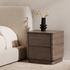 Round Off Tall Nightstand Walnut Brown by Moes Home