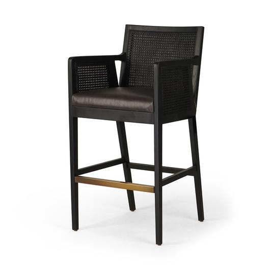 Antonia Stool In Sonoma Black In Bar by FOUR HANDS