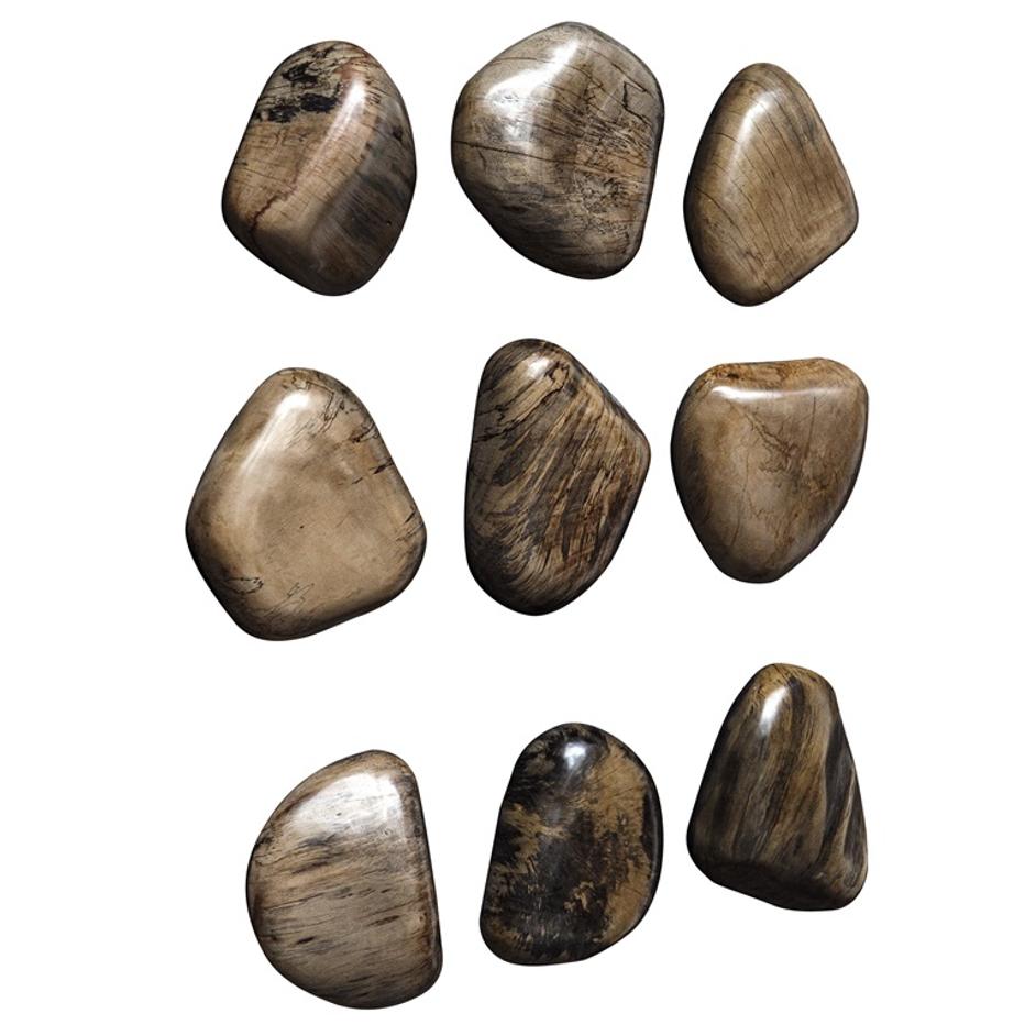 Pebbles Walnut Wood Wall Décor, S/9 by Uttermost