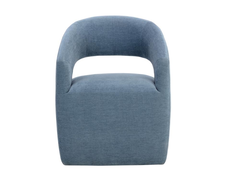 LLORET WHEELED DINING ARMCHAIR - DANNY ICEBERG by Sunpan