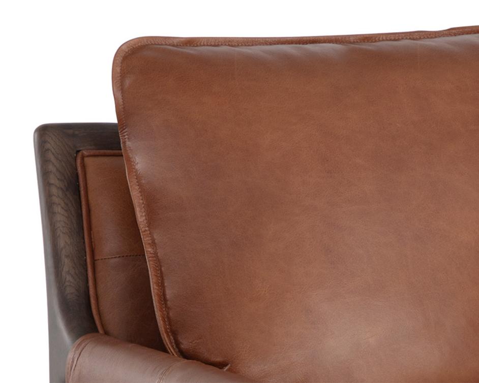 MAUTI ARMCHAIR - BROWN - SHALIMAR TOBACCO LEATHER by Sunpan