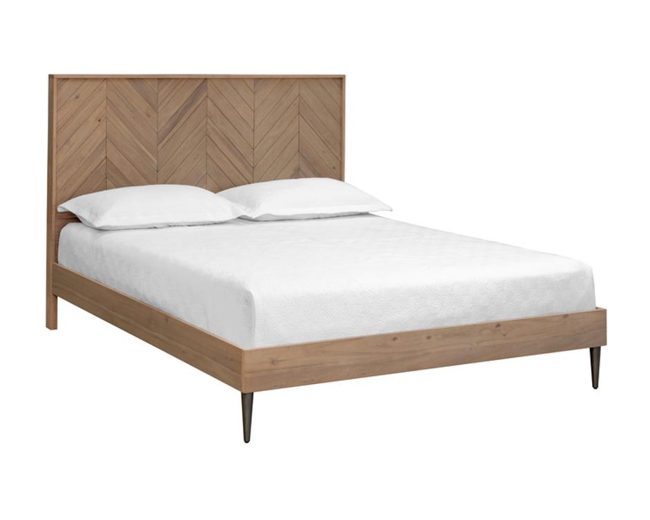 GREYSON BED - KING - LIGHT ACACIA by Sunpan