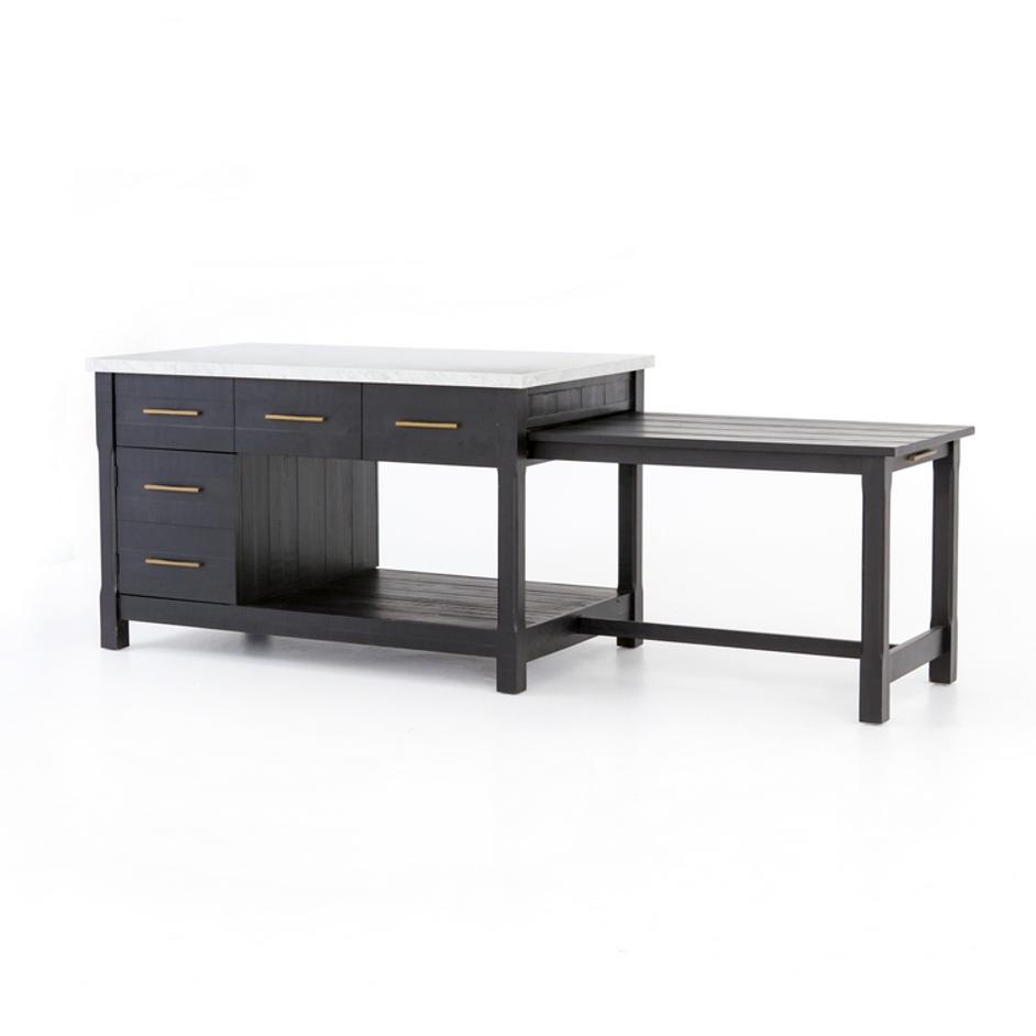 Ian Kitchen Island-Black Acacia by FOUR HANDS