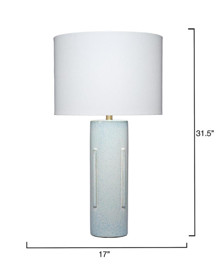 Finn Ceramic Table Lamp with Linen Shade by Jamie Young