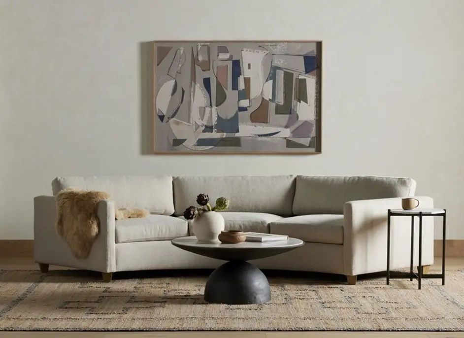 Heidi Sofa-130" In Tacoma Ivory And Distressed Natural by Four Hands