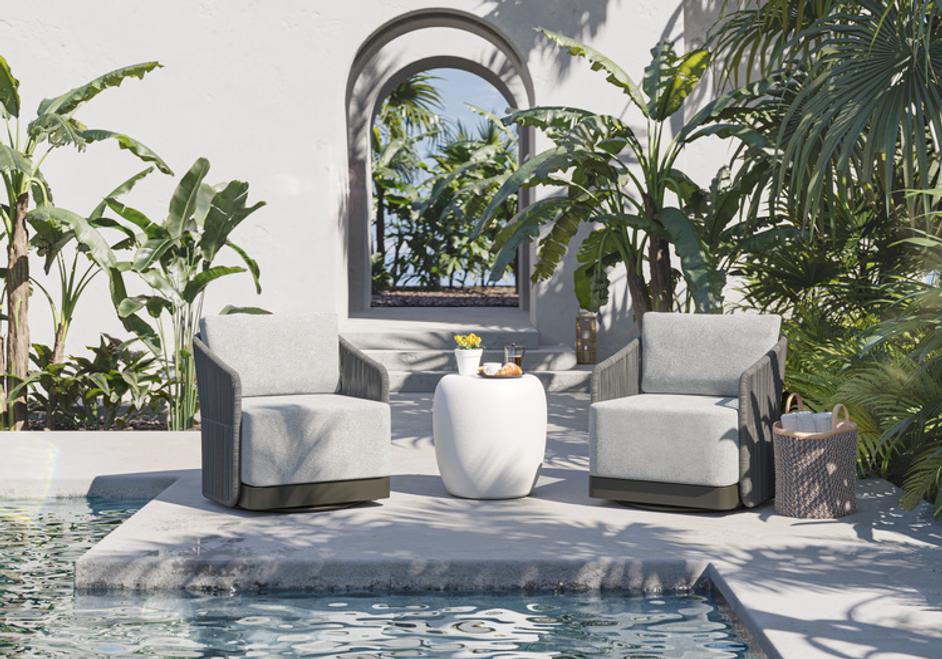 IOLITE END TABLE - WHITE by Sunpan