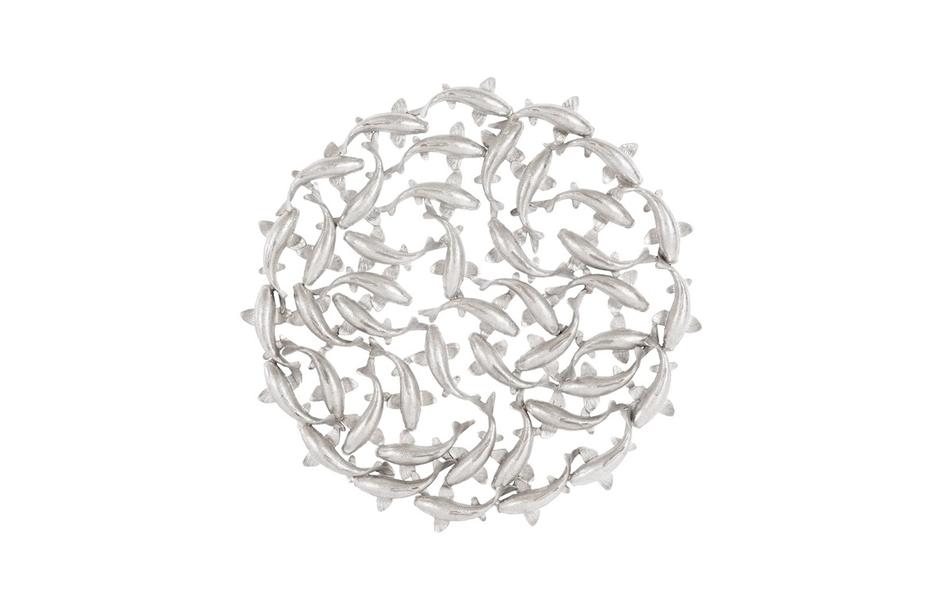 Koi Wall Art, Silver Leaf by Phillips Collection