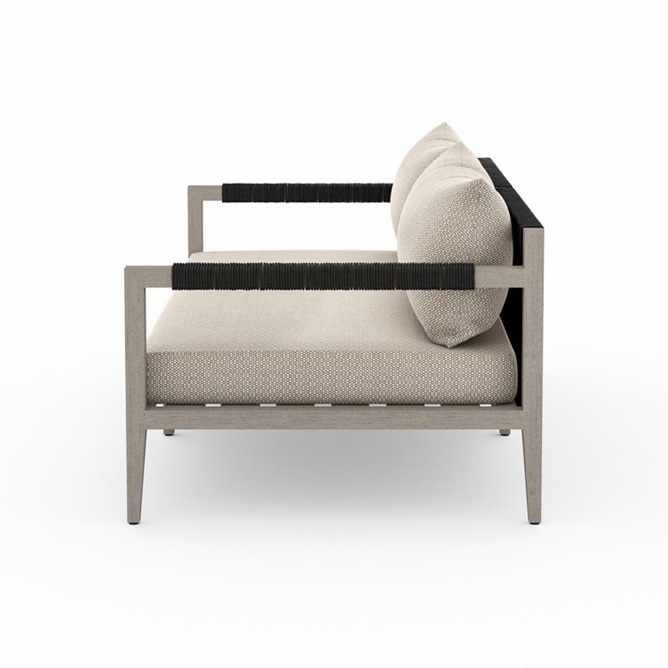 Sherwood Outdoor Sofa In 63" In Grey/Faye Sand by FOUR HANDS