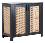 Velasco Sideboard In Natural Rattan with Black Wood Finish by Dovetail