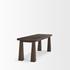 Wolcott Rectangular Dark Brown Solid Wood Bench by Mercana