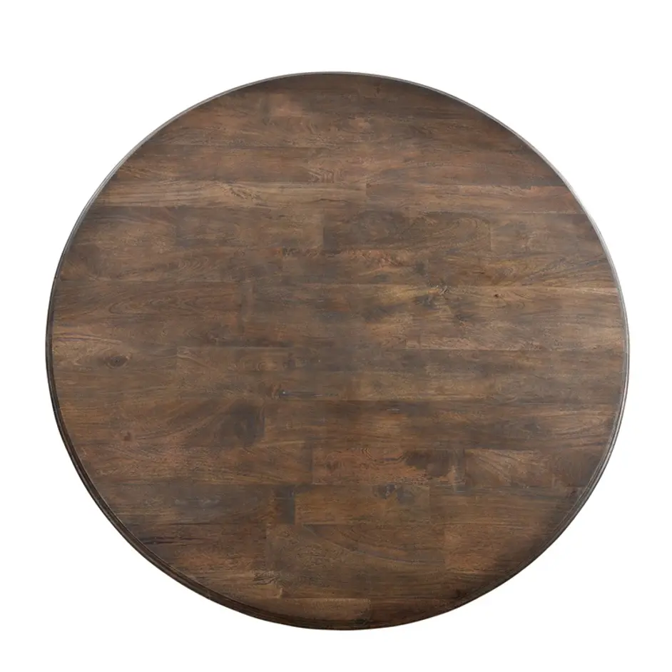 Nimes 60" Round Dining Table, Weathered Mango by Home Trends & Design