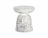 Lucida End Table - Marble Look - White by Sunpan