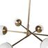 Oriana Chandelier In Aged Brass Iron And Milk Glass by Four Hands