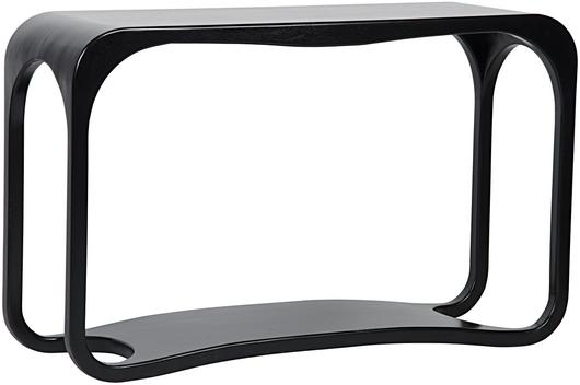 Milena Mahogany and Veneer Console in Hand Rubbed Black by Noir Furniture