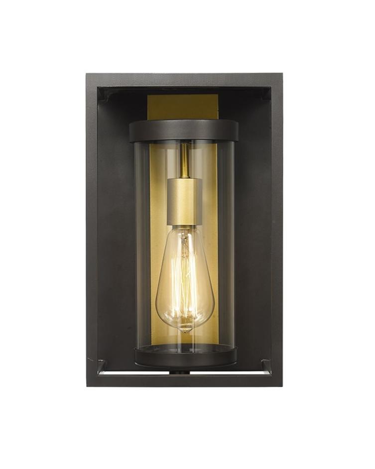 Dunbroch 1 Light Outdoor Wall Sconce in Deep Bronze + Outdoor Brass Finish by Z-Lite