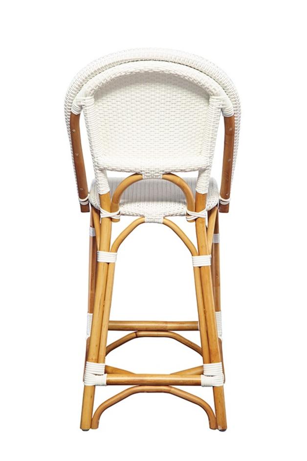 White Leroy Counter Stool by Furniture Classics