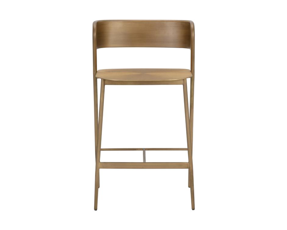 KEANU COUNTER STOOL - ANTIQUE GOLD by Sunpan